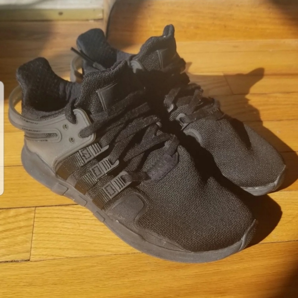 Adidas Kids Eqt all black with Ortholite